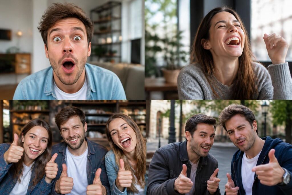 GIFs drôles pour réagir dans une conversation de groupe