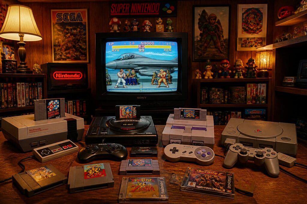 plongez dans l'univers du rétrogaming et redécouvrez les consoles et jeux vidéo d'antan qui ont marqué l'histoire du gaming.